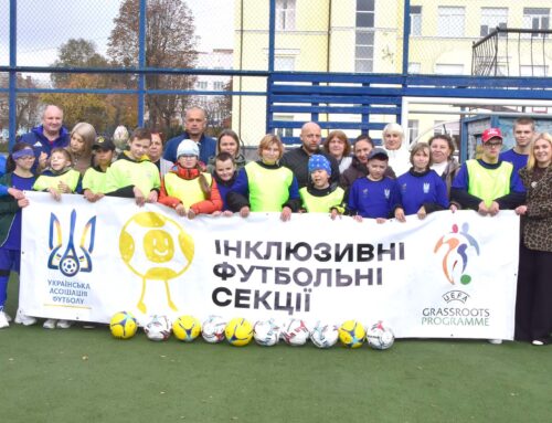 Вихованці Коростенського ІРЦ відвідують заняття з футболу